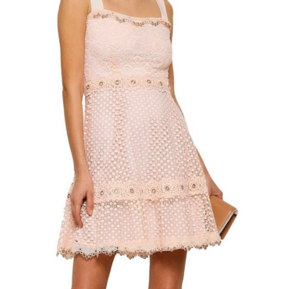 Maje Dress Rosalina Rose Lace Mini Dress Size 2 Size Medium • PLEASE READ •